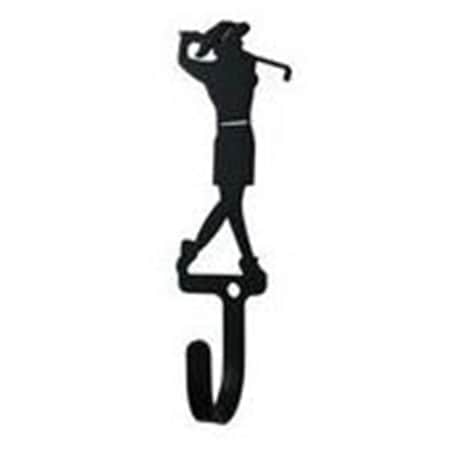 Village Wrought Iron Golfer Woman Wall Hook Small WH-356-S